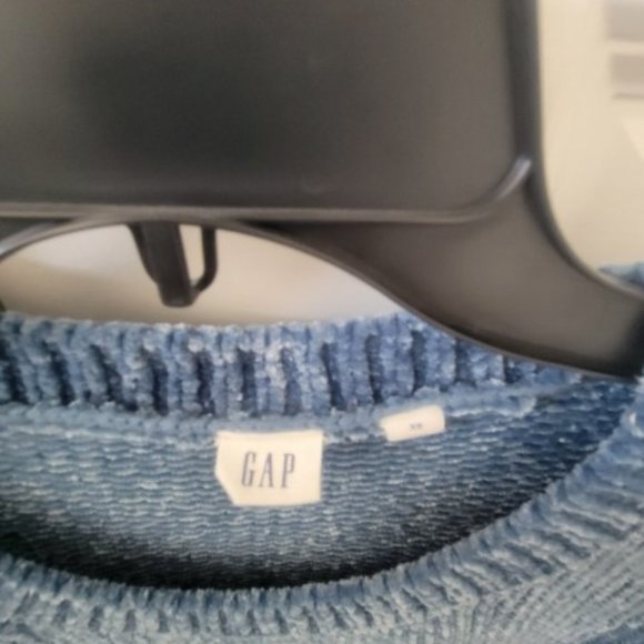 GAP Blue Chenille Chunky Sweater Size S - Picture 4 of 4